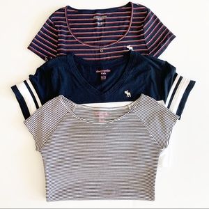 abercrombie kids Girls Tee Shirts / Set of 3
